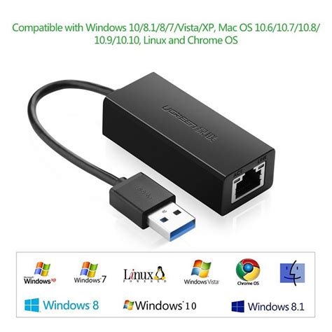 Cáp chuyển đối từ USB 3 0 sang LAN Gigabit Ugreen 20256 HACOM