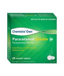 Chemists Own Paracetamol Soluble Tablets Dixons Pharmacy