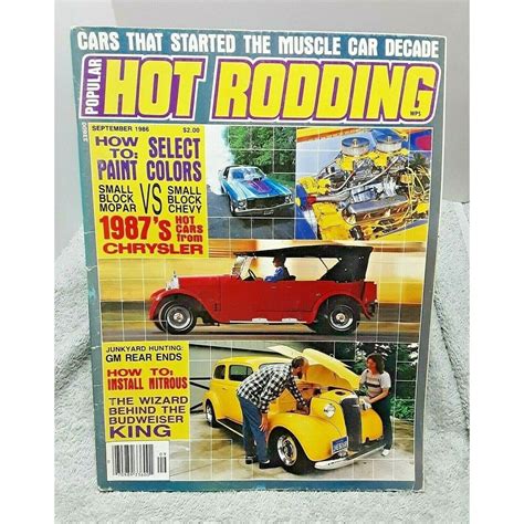 Popular Hot Rodding Magazine September 1986 Etsy