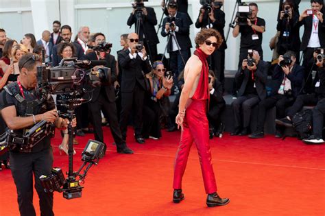 Timothée Chalamet s naked back on the red carpet in Venice Does anyone care