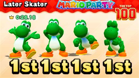 Mario Party The Top 100 Minigames Yoshi Vs Peach Vs Rosalina Vs Wario Master Com Youtube