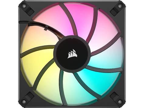 Corsair Icue Af140 Rgb Elite Pwm Black Case Fans Twin Pack With Lighting Node Core Pc Case