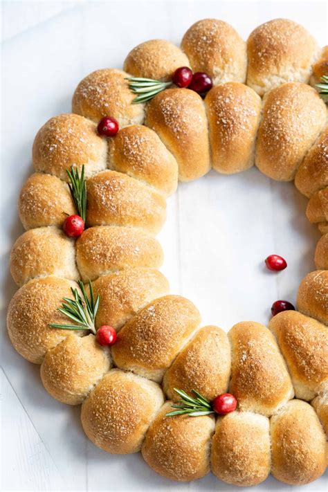 Festive Dinner Roll Wreath Gluten Free Option Chef Ani