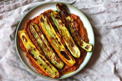 Roasted courgettes with muhammara - Barcombe Nurseries