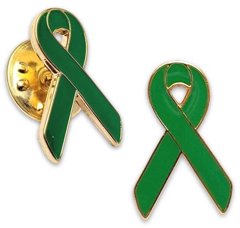 Green Ribbon Pin / Environmental Awareness - ImprintItems.com Custom Printed Promotional Products