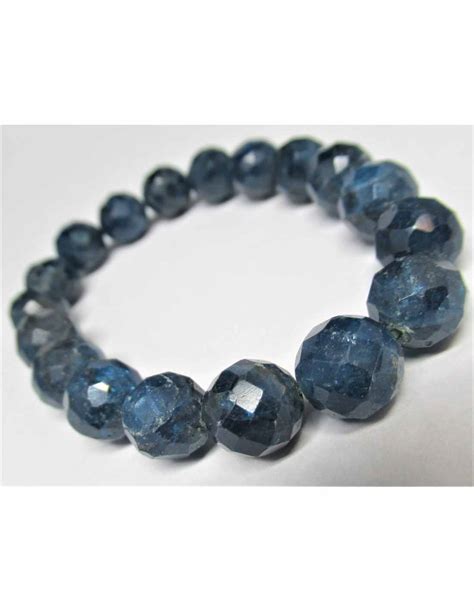 Apatite Bleue 10MM Facettees Bracelet