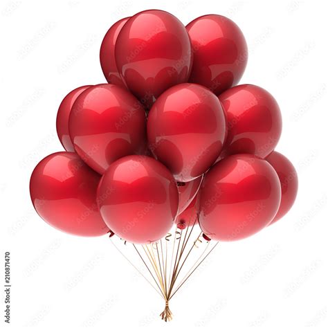 balloon red party birthday decoration glossy, helium balloons bunch ...