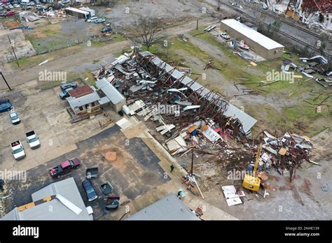 This Image Taken With A Drone Shows Tornado Damage Friday Jan