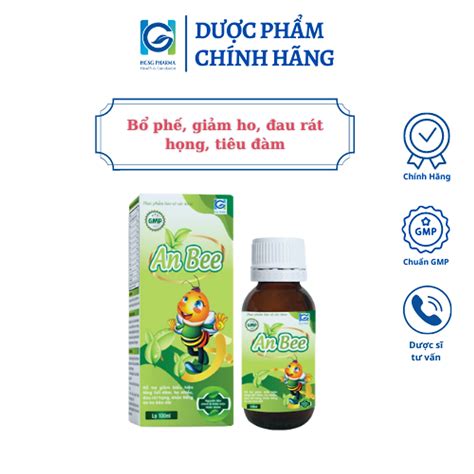 Bổ Phế Giảm Ho Cho Bé Siro Ho An Bee Chai 100ml Tiki