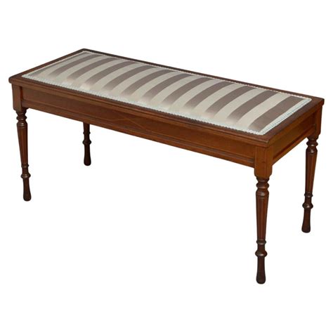 Antique Edwardian Duet Piano Stool For Sale at 1stDibs