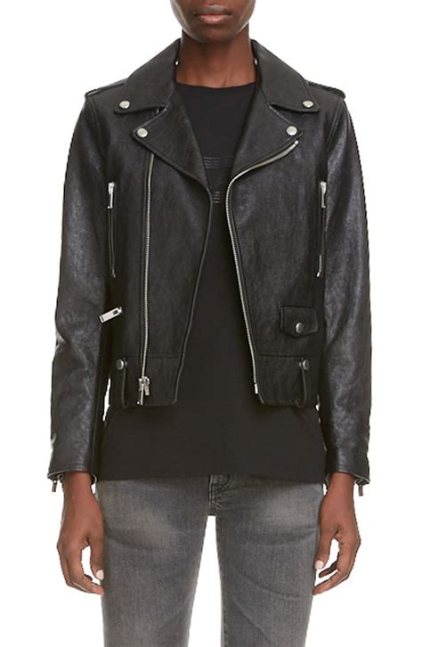 Yves Saint Laurent Women S Leather Moto Jacket Editorialist