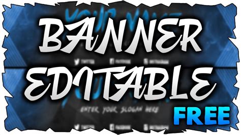 Banner Editable Template Free Youtube