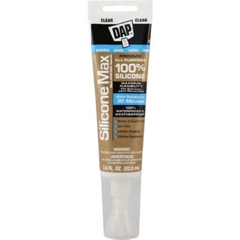 Dap Silicone Max 28 Oz Clear Premium All Purpose 100 Silicone