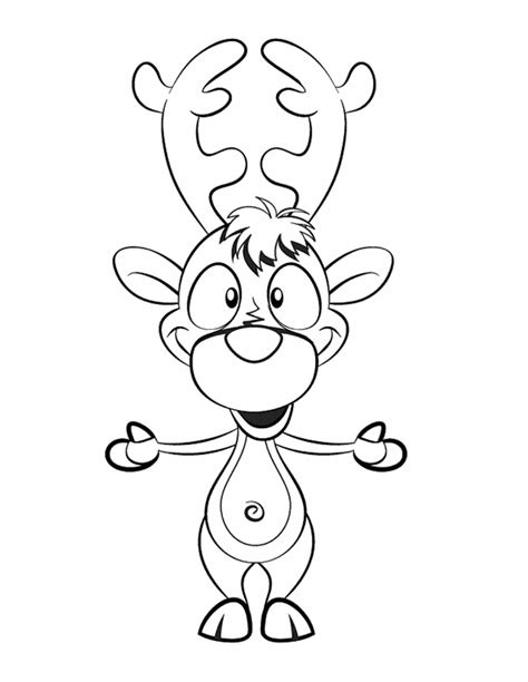 Reindeer Coloring Page Printable