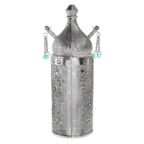 Sefardi Silver Torah Scroll Miniature Replica Large Home Decor