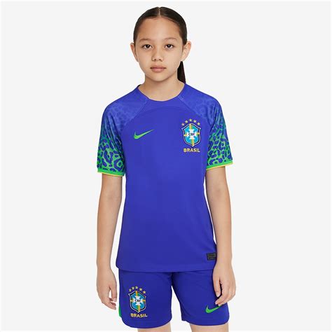 Nike Brasilien Kinder Dri Fit Ausw Rtstrikot Paramount Blau