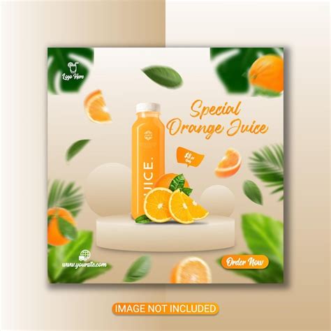 Premium Vector Special Fruit Juice Flyer Orange Template Banner