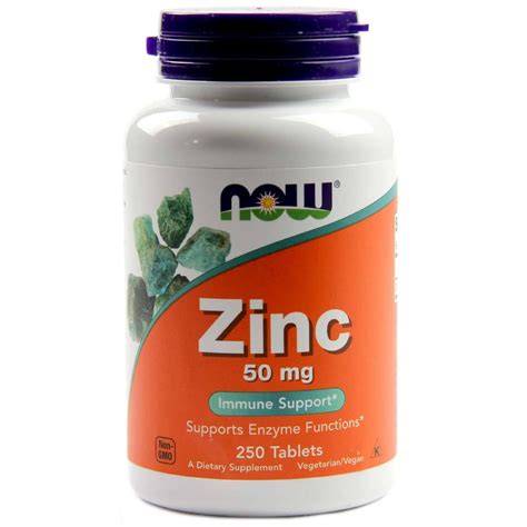 Now Zinc 50mg 100 Tablete