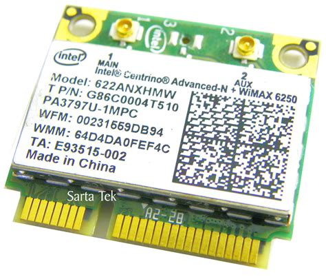 New Intel Centrino Advanced N WiMAX 6250 622ANXHMW Half OEM Toshiba