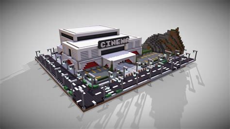 Cinema Minecraft Build 3D Model By ChrisPy Biker Chrispybiker