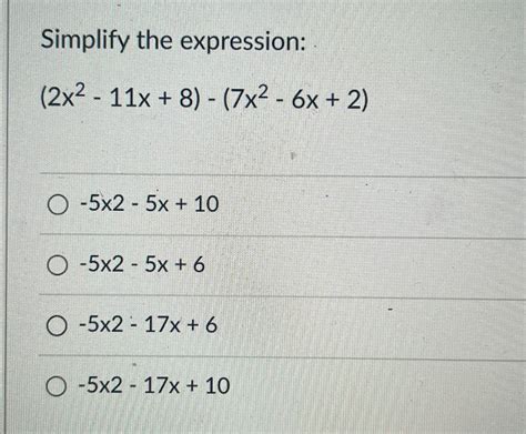 Solved Simplify The