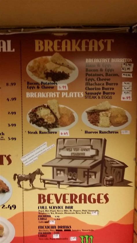 Wild West Cowboy Steakhouse Menu Reviews And Photos 104 E Monroe Ave