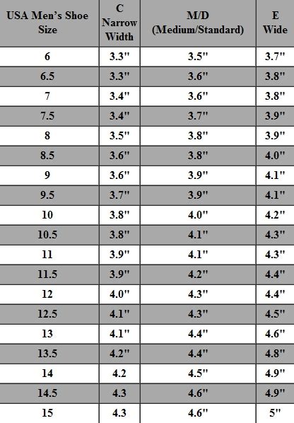 Comfortiva Shoe Size Chart - Size-Chart.net