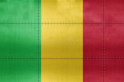 3d Flag Of Mali On A Pillar Stock Illustration Illustration Of