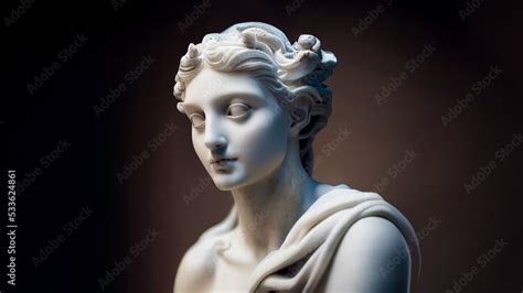 3d Illustration Of A Renaissance Marble Statue Of Hebe She Is The Goddess Of Youth And