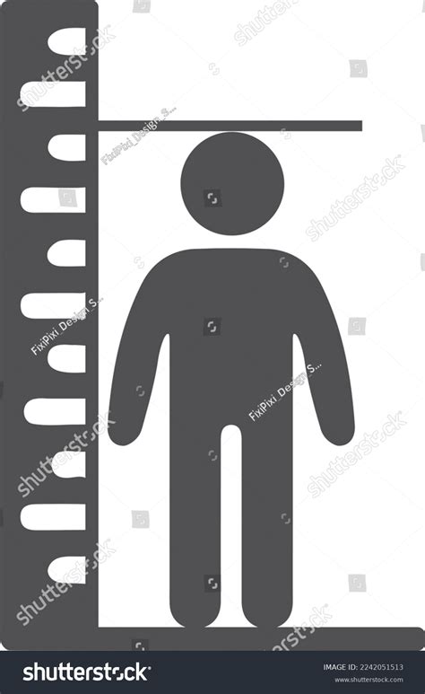 Human Height Icon Height Measurement Icon Stock Vector Royalty Free