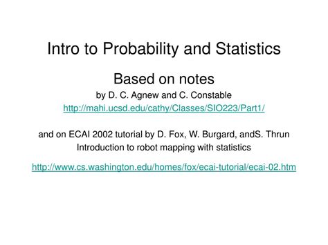 Ppt Intro To Probability And Statistics Powerpoint Presentation Free