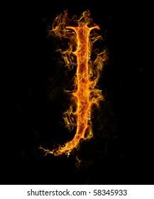 Fire Letter J Burning Flame Flaming