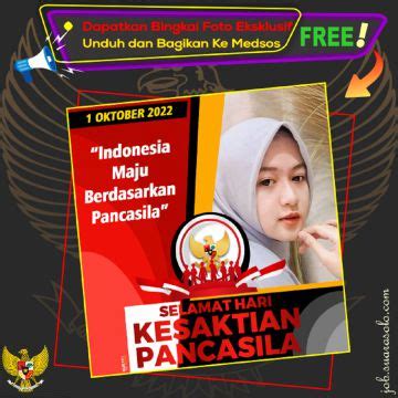 Twibbon Hari Kesaktian Pancasila Desain Menarik Dan Estetik Gratis