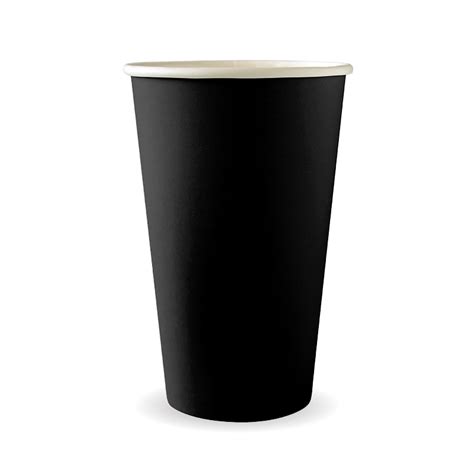 Biopak Black Aqueous Coated Hot Paper BioCup 16oz 1000pcs Bulk Buys