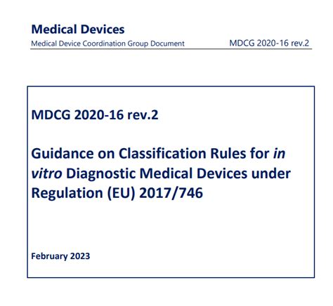 Mdcg Rev Guidance On Classification Rules For In Vitro