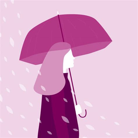 90 Fashionable Woman Umbrella And Wind Stock Illustrations Royalty