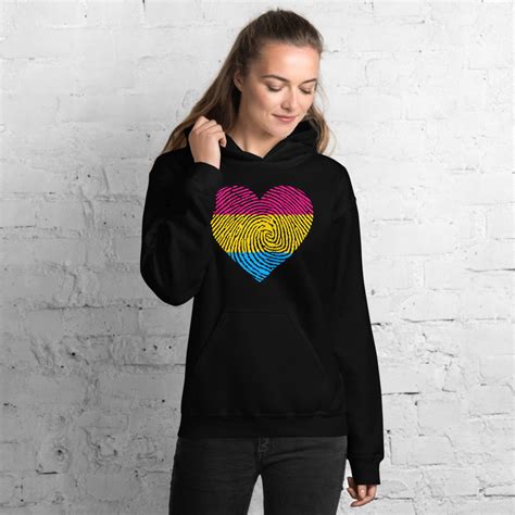 Pan Pride Hoodie Pansexual Flag Hoodie Pansexual Heart Etsy