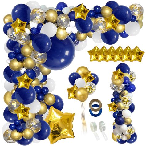 Royal Blue And Gold Balloon Garland Ubicaciondepersonascdmxgobmx