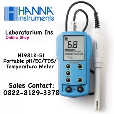 Jual HI 9812 51 HI9812 51 Portable PH EC TDS Temperature Meter