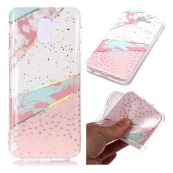 Purple Marble Pattern Bright Color Laser Soft TPU Case For Samsung