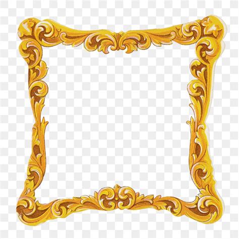 Gold picture frame png mockup, | Premium PNG Illustration - rawpixel