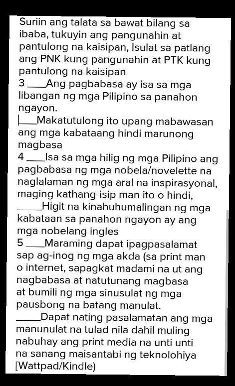 Suriin Ang Talata Sa Bawat Bilang Sa Ibaba Tukuyin Ang Pangunahin At