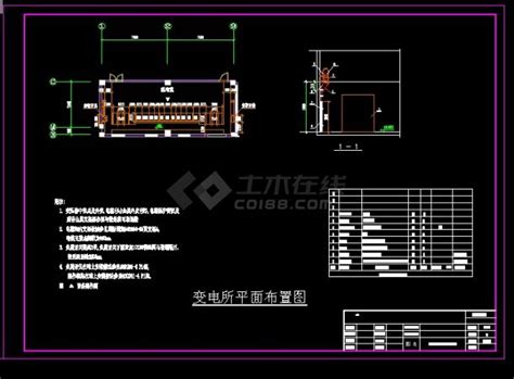 某变电所配电设计cad全套施工图纸变电配电土木在线