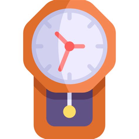 Icono De Reloj De Pared Kawaii Flat