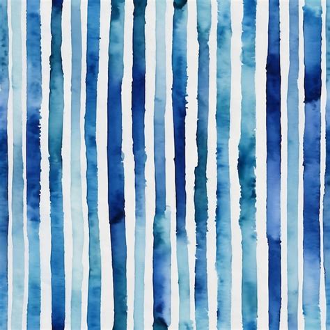 Premium Photo Watercolor Blue Stripes Seamless Pattern