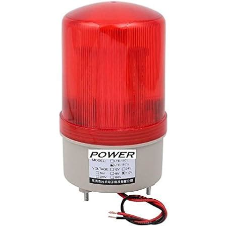 Dehmy Industrial 105 110dB Buzzer Siren AC 110V Red LED Warning