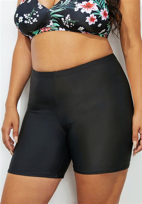 Black Swim Bike Short Seepalm