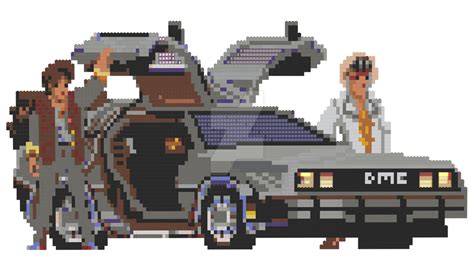 Back To The Future Delorean Pixel Art Lego Art By Riggarage22 On