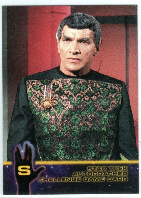 CARTE D INSERTION DE Jeu Autographe Star Trek The Original Series