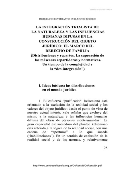 LA INTEGRACI N TRIALISTA DE LA NATURALEZA Y LAS INFLUENCIAS HUMANAS